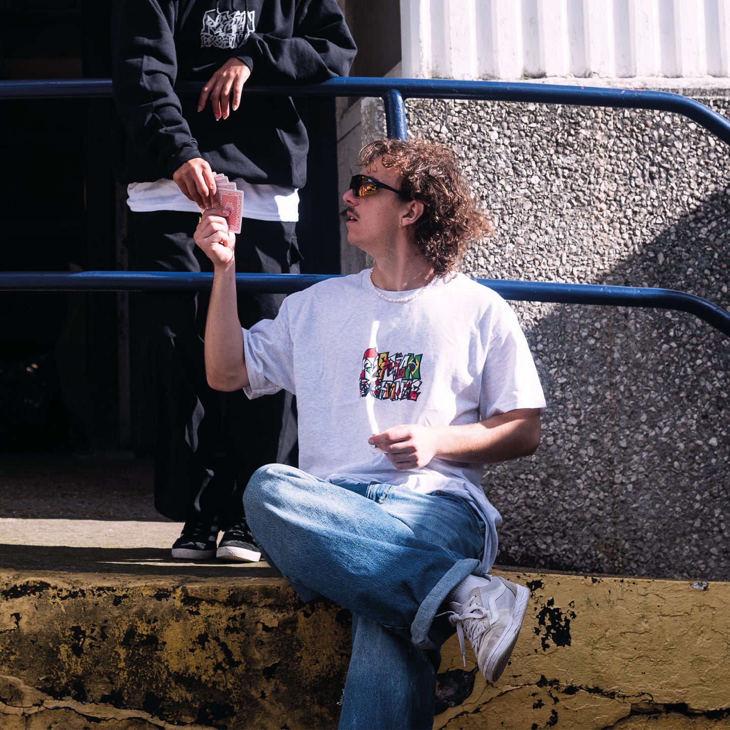 Foreign Exchange flag tee (Light Grey)