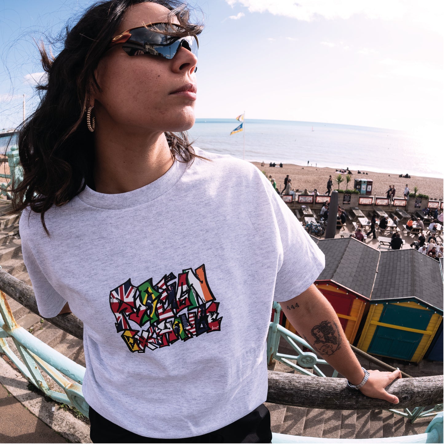 Foreign Exchange flag tee (Light Grey)